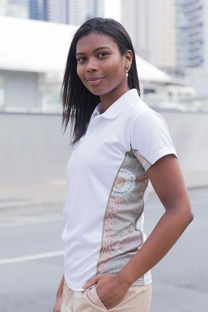 Mountains UPF50  Bamboo (Simpson) Women's Fitted Polo Shirt