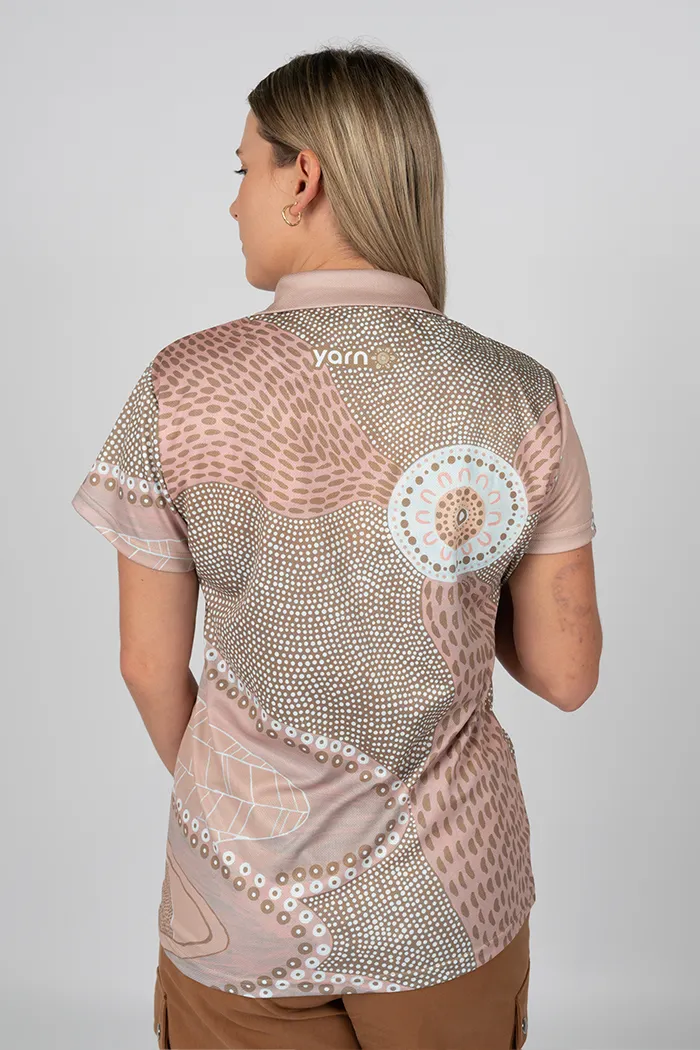 Mountains UPF50  Women's Fitted Polo Shirt