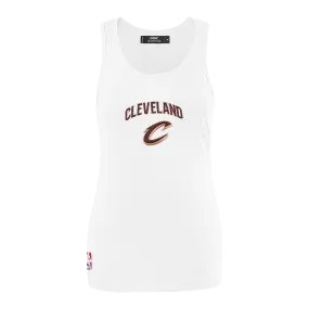 NBA CLEVELAND CAVALIERS CLASSIC WOMEN'S RELAXED FIT RACERBACK (WHITE)
