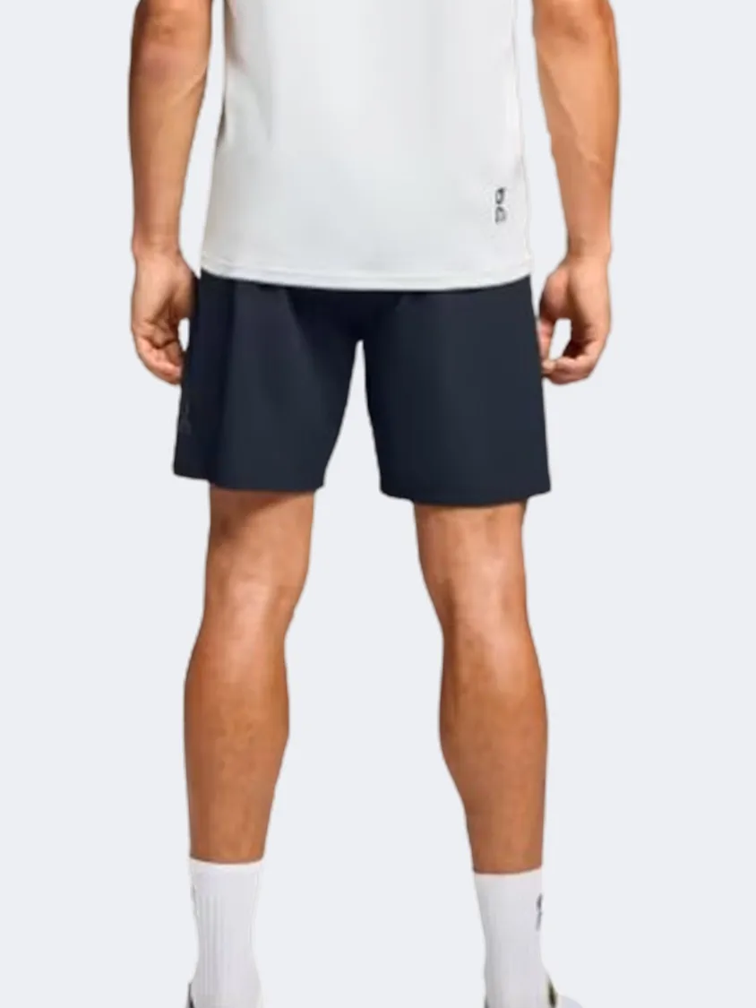 On Performance Hybrid Men Running Short Navy