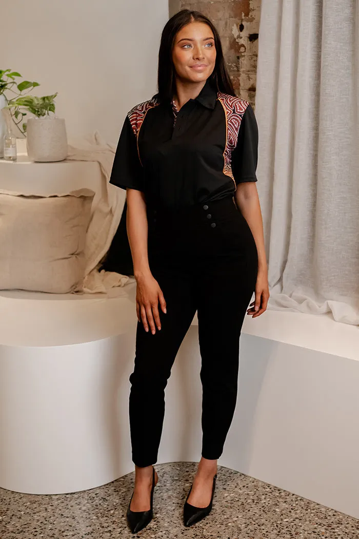 Our Many Tribes UPF50  Bamboo Women’s Fitted Polo Shirt