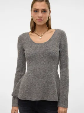 Peplum Heathered Sweater