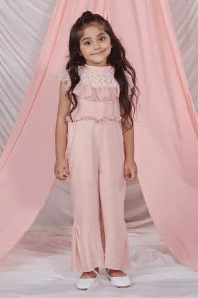 Pink Pearl Embroidered Jumpsuit
