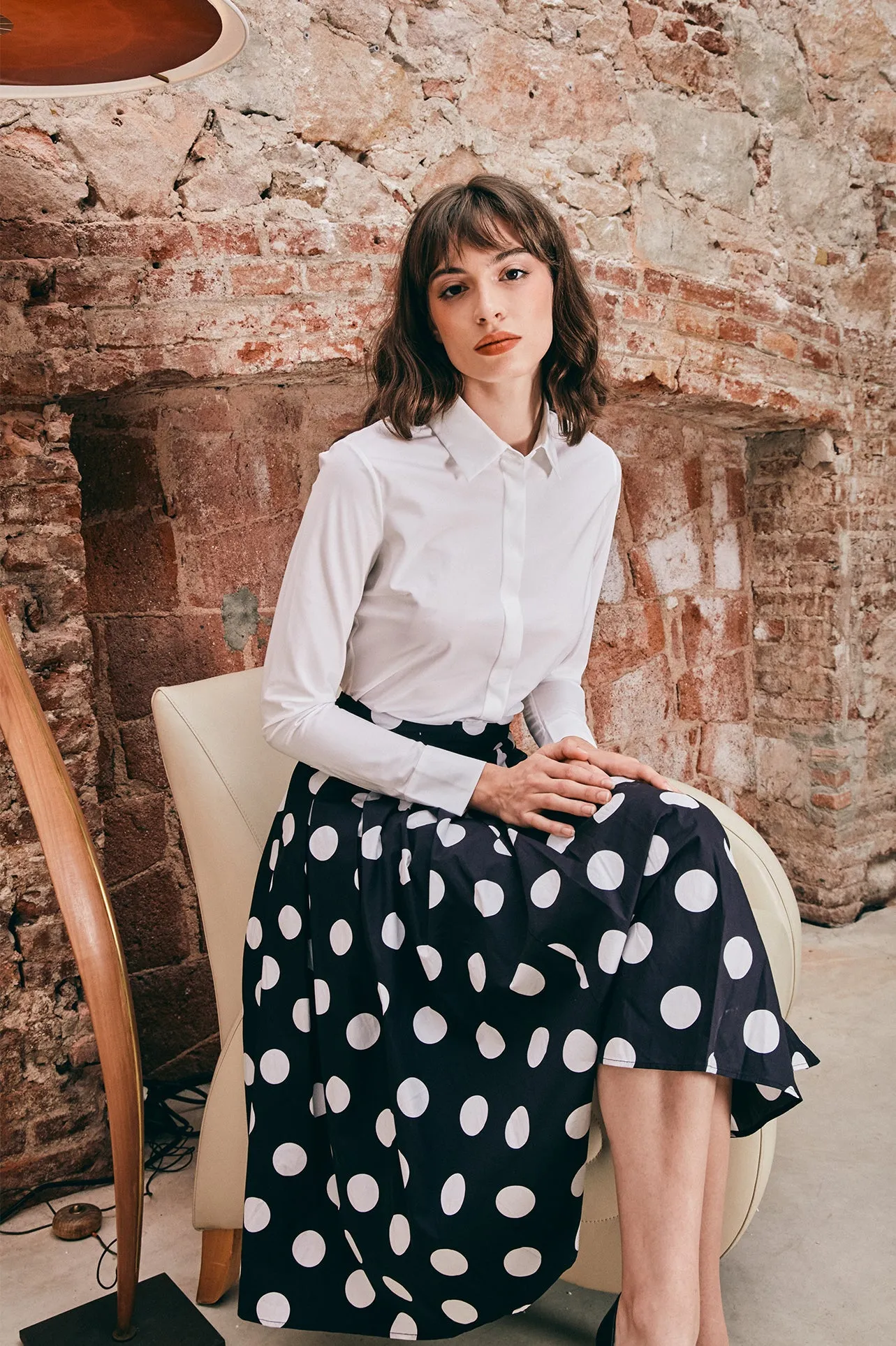 POLKA DOTY PRINT SKIRT