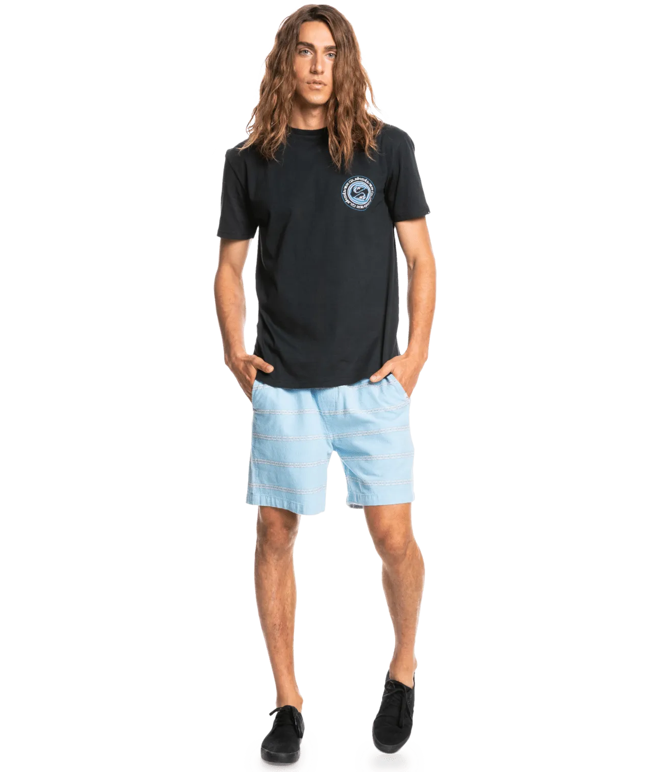 Quiksilver Taxer Jacquard Shorts-Airy Blue