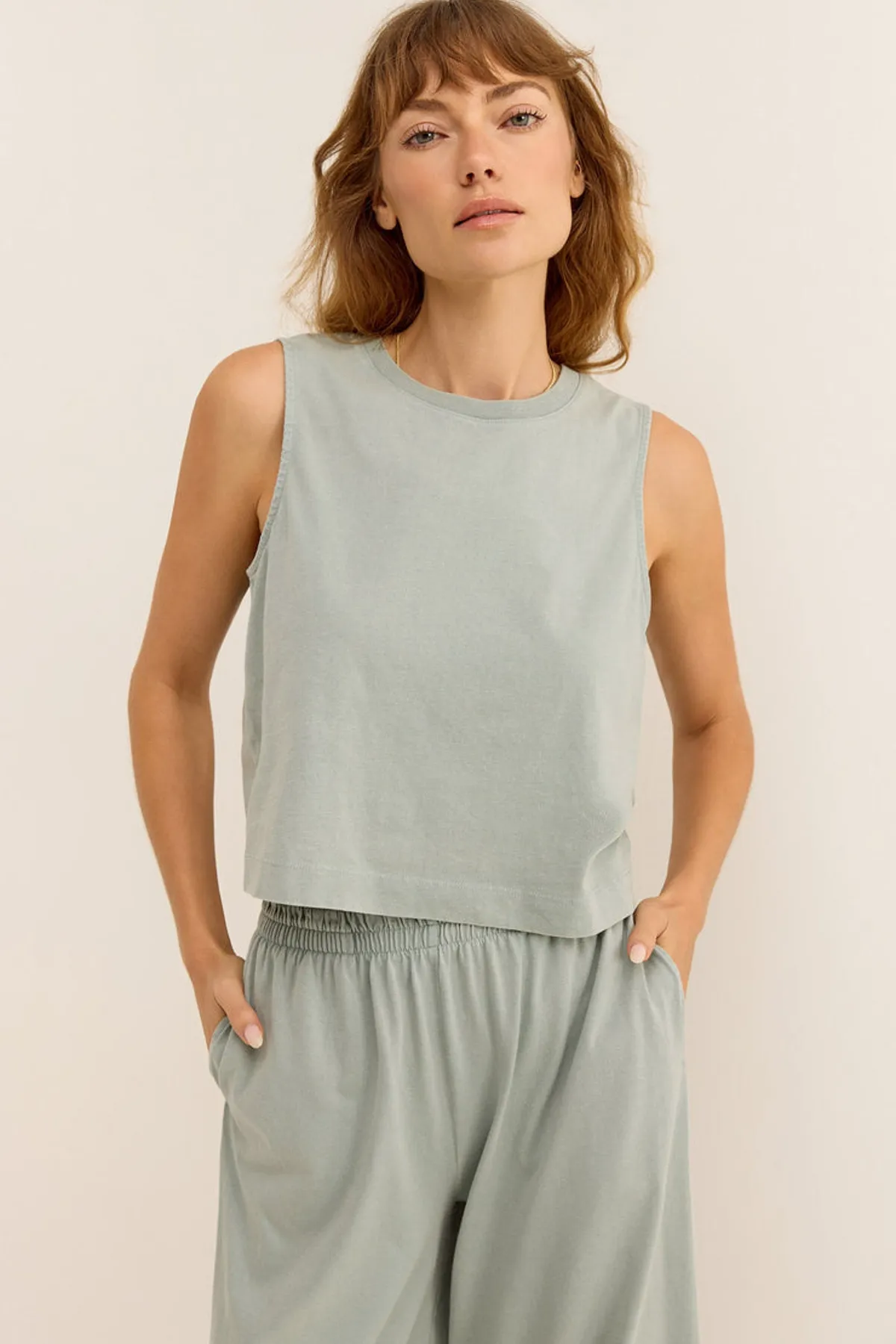 Sloane Cotton Jersey Muscle Tank