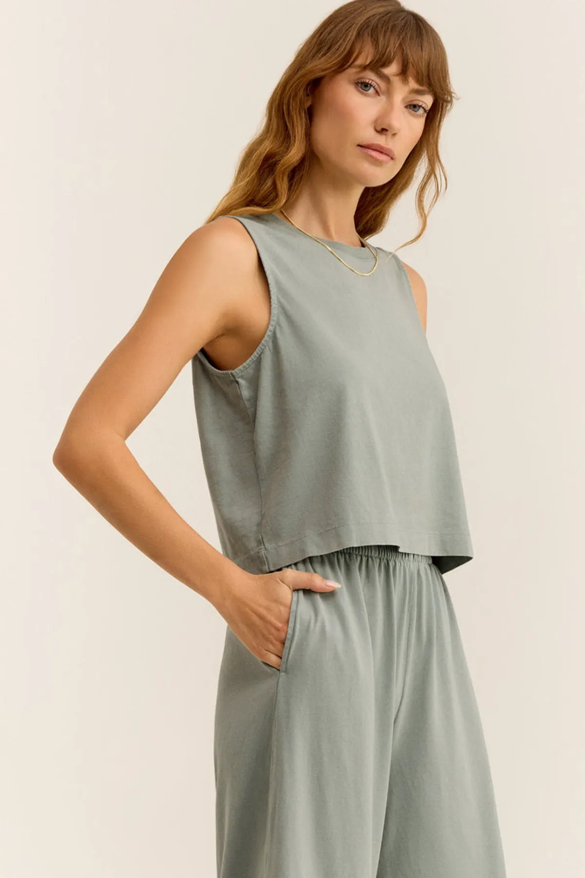 Sloane Cotton Jersey Muscle Tank