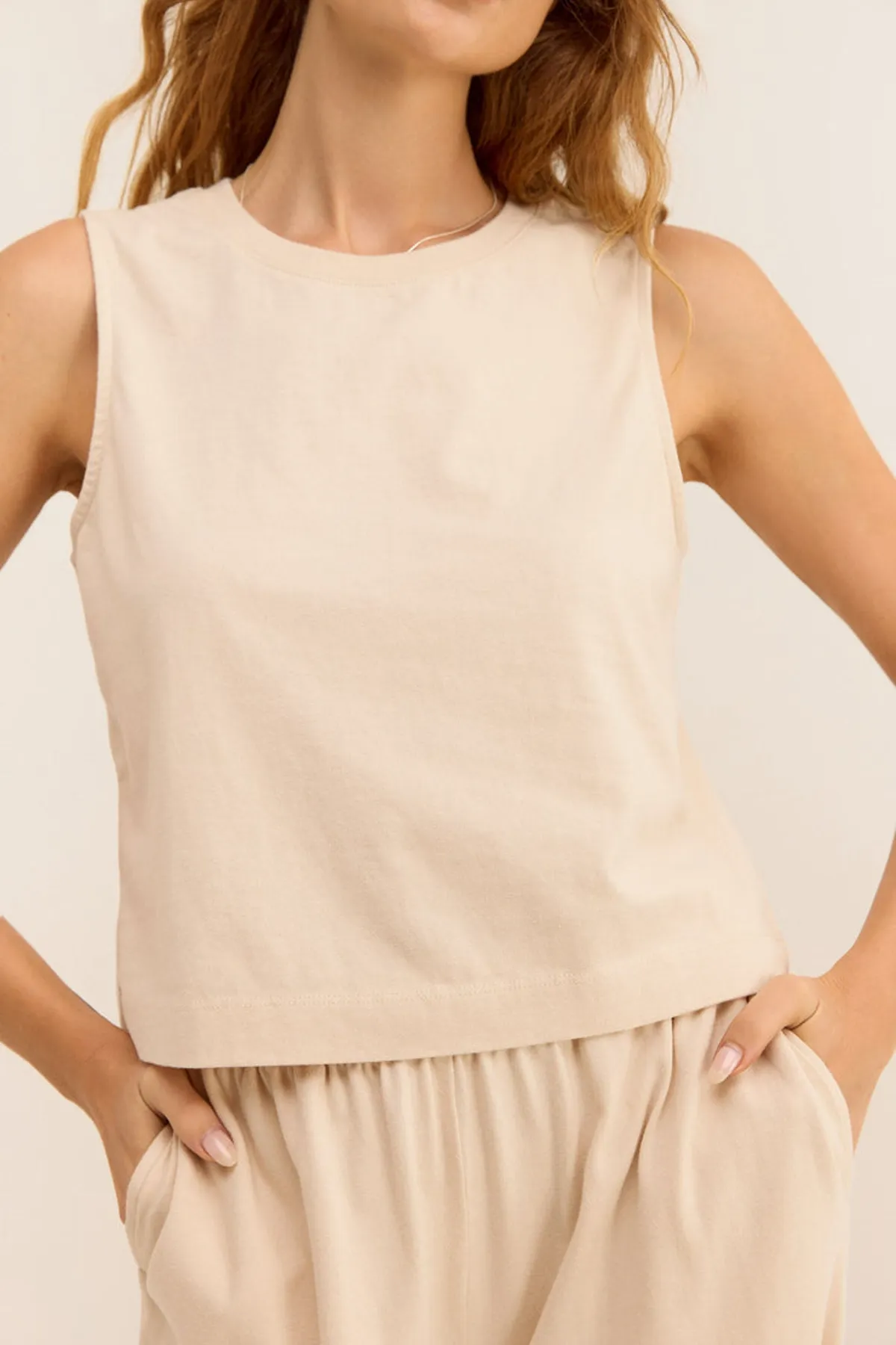 Sloane Cotton Jersey Muscle Tank