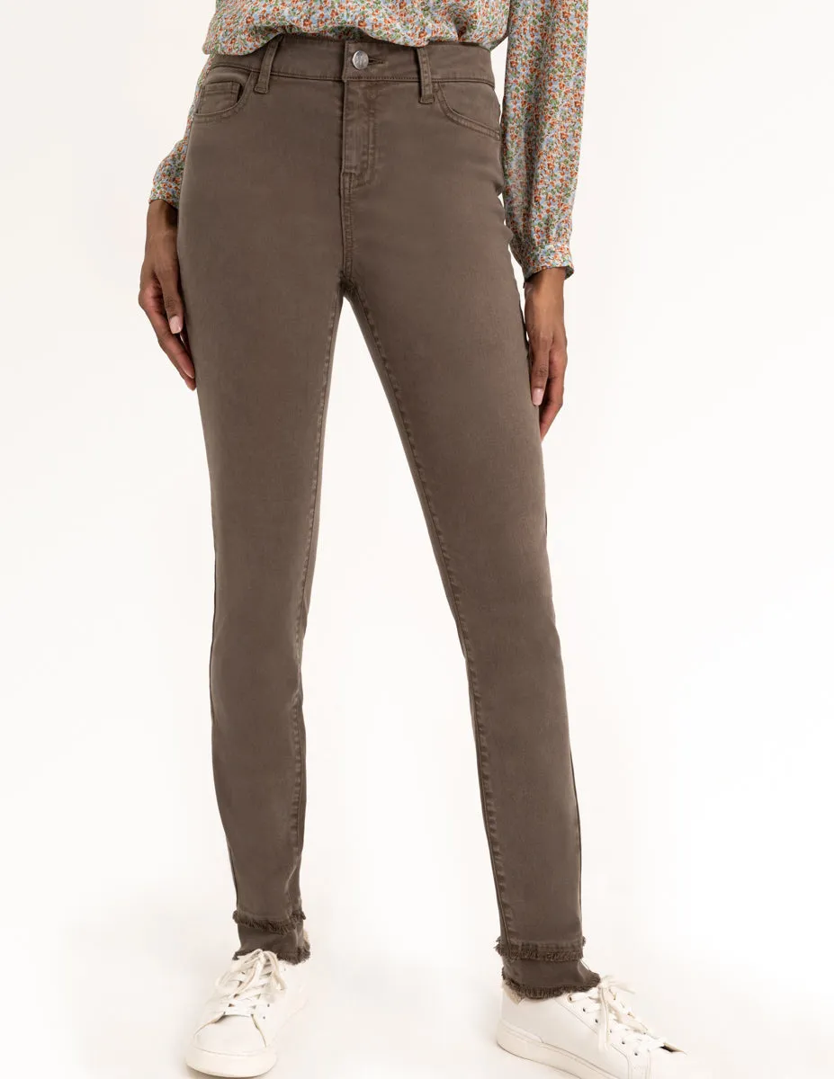 Tencel Ankle Jeans With Fray Hem