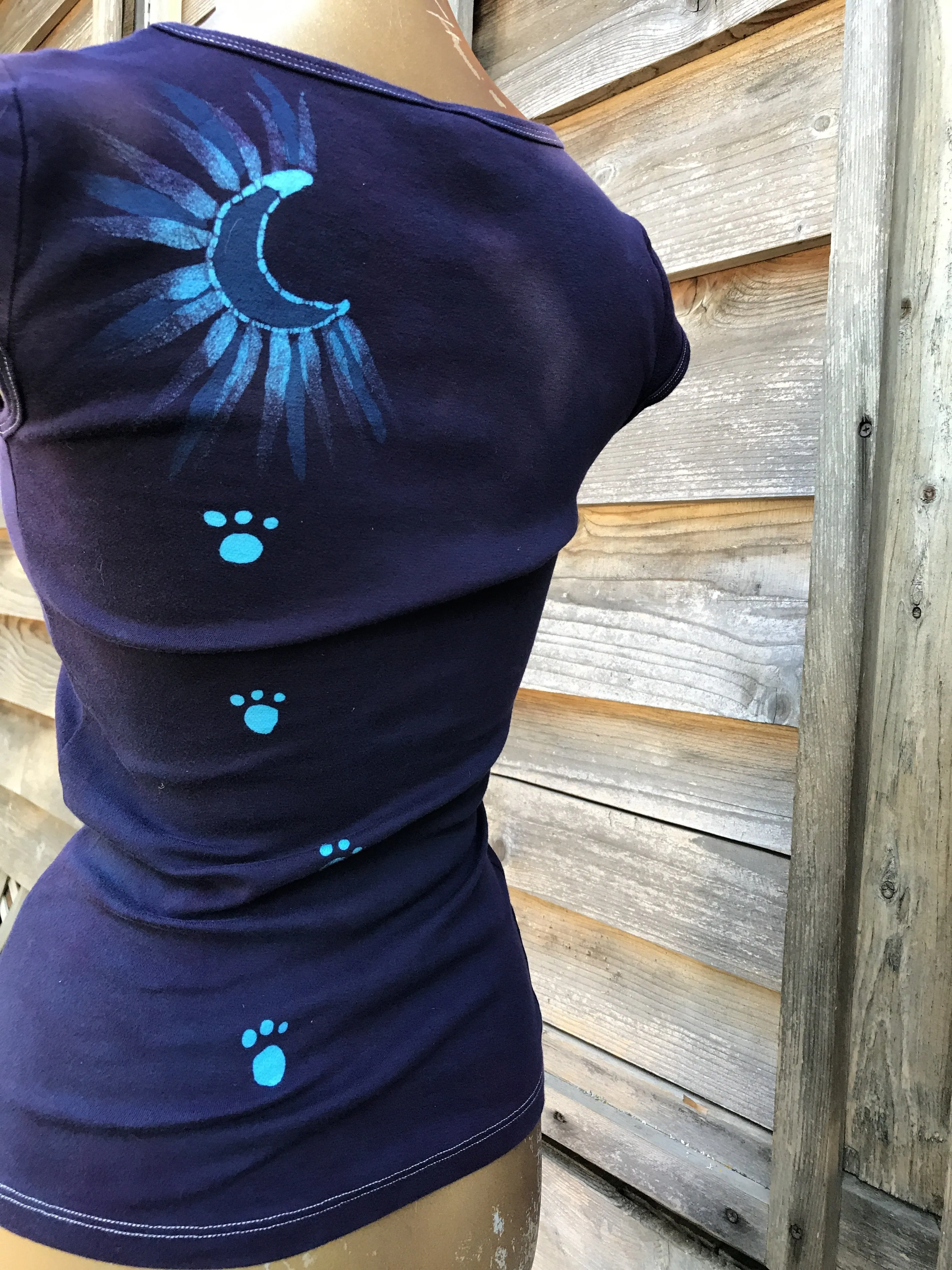 The Cat's Meow Handmade Batik Stretchy Tee