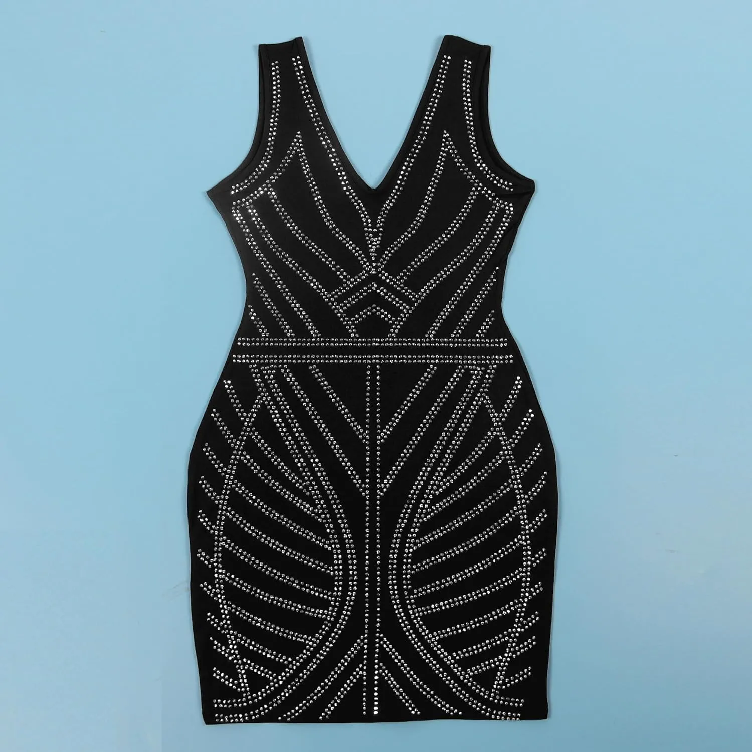 Women Sexy Elegant Sparkly Rhinestone Birthday Cocktail Party Club Night Outfit Prom Dress Evening Dress