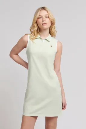 Womens Fitted Sleeveless Polo Dress in Ambrosia